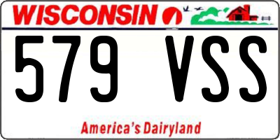 WI license plate 579VSS