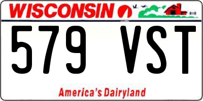 WI license plate 579VST