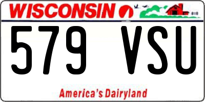 WI license plate 579VSU