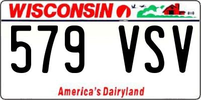 WI license plate 579VSV