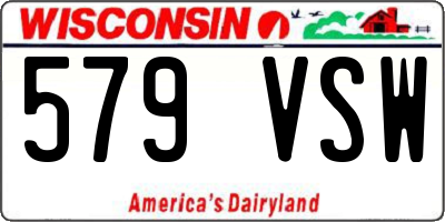 WI license plate 579VSW