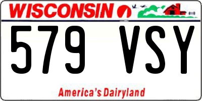 WI license plate 579VSY