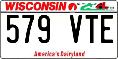 WI license plate 579VTE