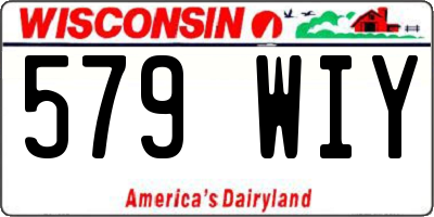 WI license plate 579WIY