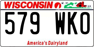 WI license plate 579WKO