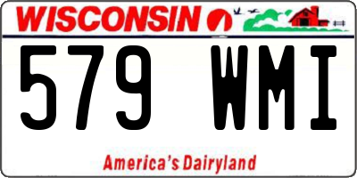 WI license plate 579WMI