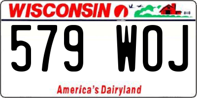 WI license plate 579WOJ