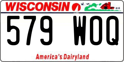 WI license plate 579WOQ
