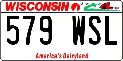 WI license plate 579WSL