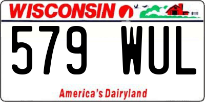 WI license plate 579WUL