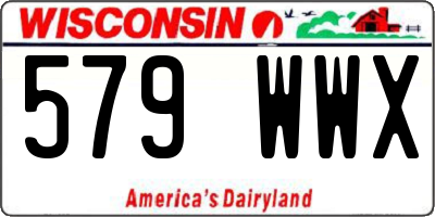 WI license plate 579WWX