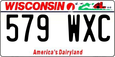 WI license plate 579WXC
