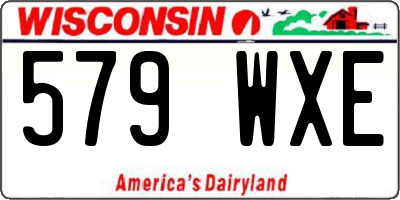 WI license plate 579WXE