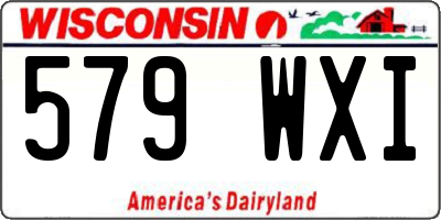 WI license plate 579WXI