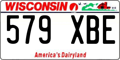 WI license plate 579XBE