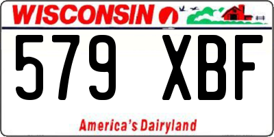 WI license plate 579XBF