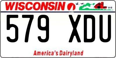 WI license plate 579XDU