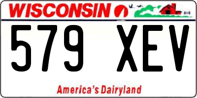 WI license plate 579XEV