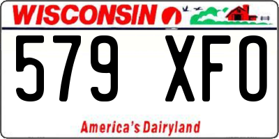 WI license plate 579XFO