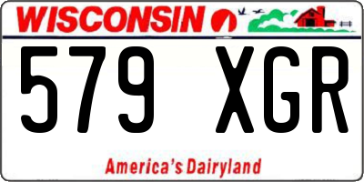 WI license plate 579XGR