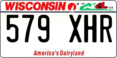 WI license plate 579XHR