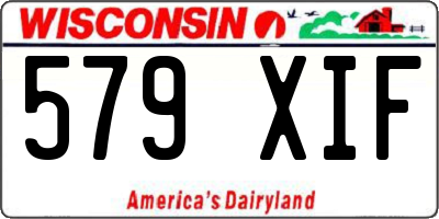 WI license plate 579XIF