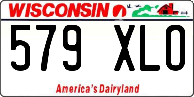 WI license plate 579XLO