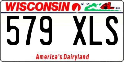 WI license plate 579XLS