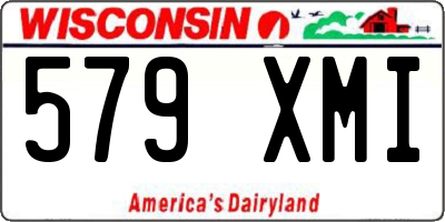 WI license plate 579XMI