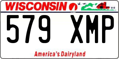 WI license plate 579XMP