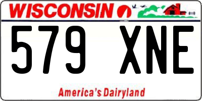 WI license plate 579XNE