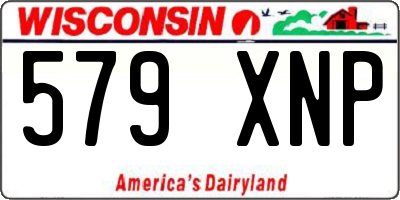 WI license plate 579XNP