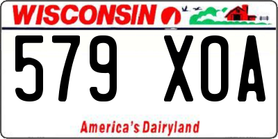 WI license plate 579XOA