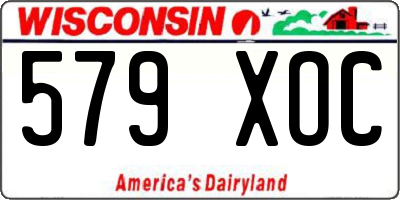 WI license plate 579XOC
