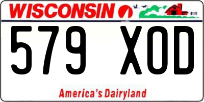 WI license plate 579XOD