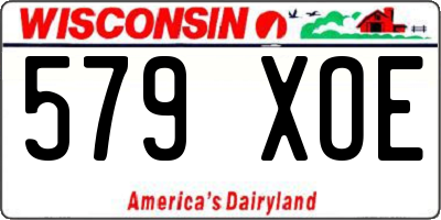 WI license plate 579XOE