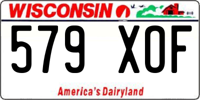 WI license plate 579XOF