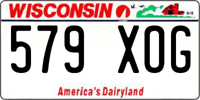 WI license plate 579XOG