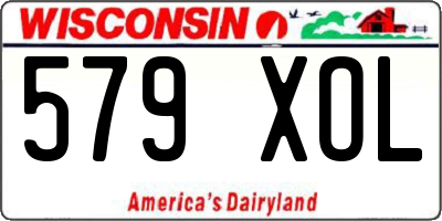 WI license plate 579XOL