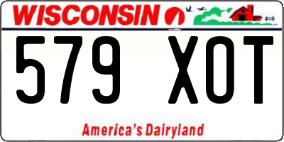 WI license plate 579XOT
