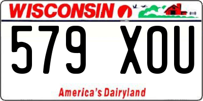 WI license plate 579XOU