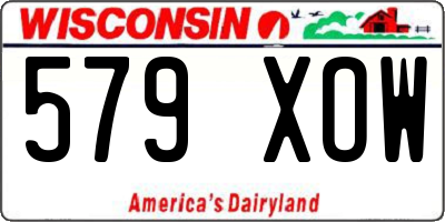 WI license plate 579XOW