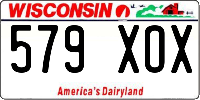 WI license plate 579XOX