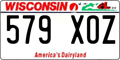 WI license plate 579XOZ