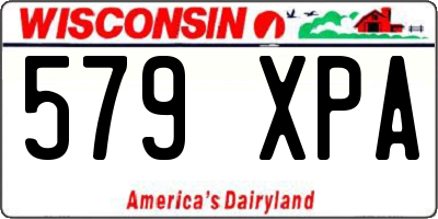 WI license plate 579XPA