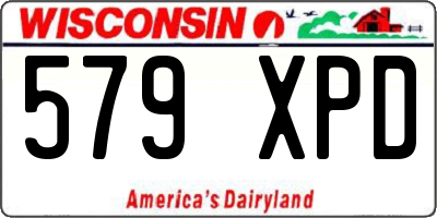WI license plate 579XPD