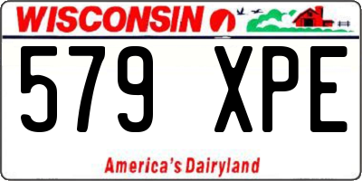 WI license plate 579XPE