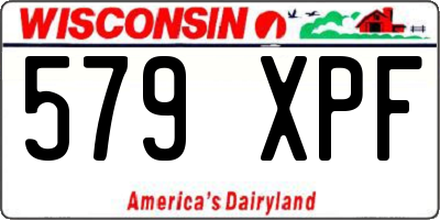 WI license plate 579XPF