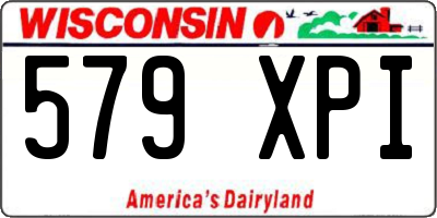 WI license plate 579XPI