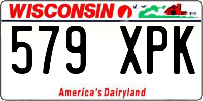 WI license plate 579XPK